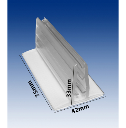 Supergrip skylthllare - 5/75mm, bredd 42mm